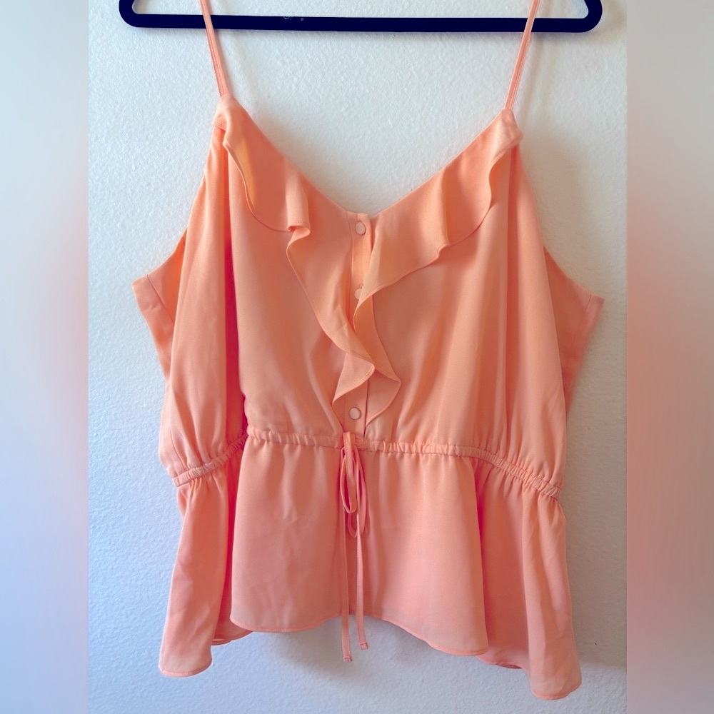 Express Apricot Ruffle Cami Top Women
